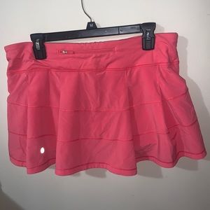 Bright Pink Lululemon Pace Rival Tennis Skirt